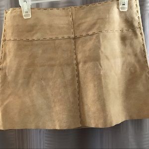 Tan Leather Skirt